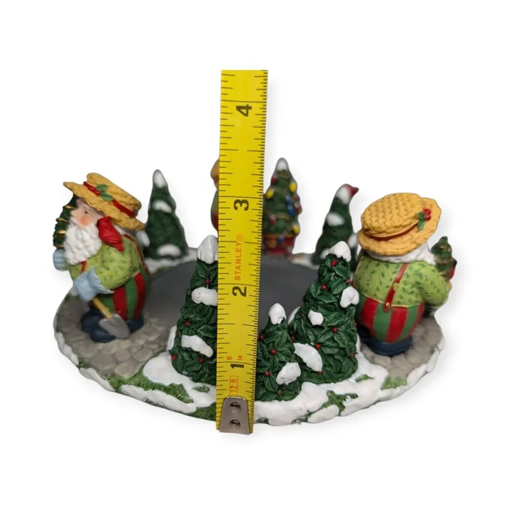 The White Barn Candle Co Christmas Trees w/Santa Jar Candle Holder